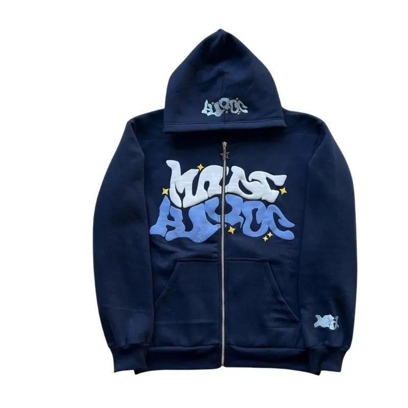 Gothic Punk Zip Up Hoodie Streetwear