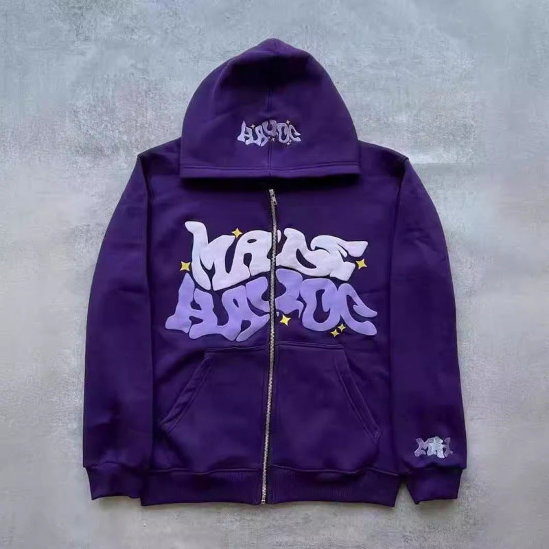 Gothic Punk Zip Up Hoodie Streetwear