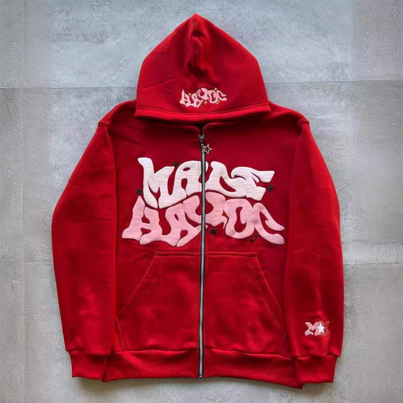 Gothic Punk Zip Up Hoodie Streetwear
