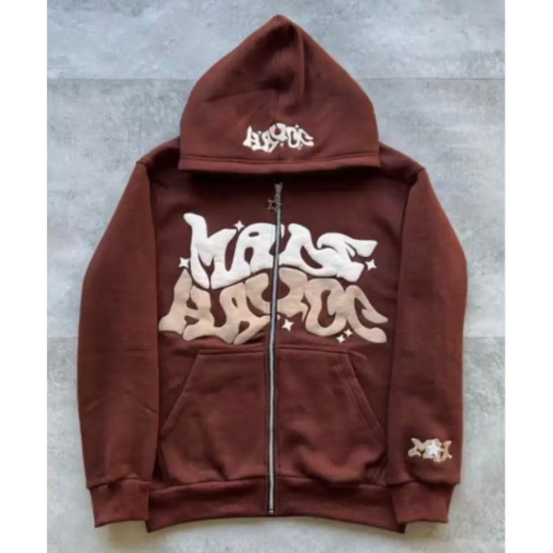 Gothic Punk Zip Up Hoodie Streetwear